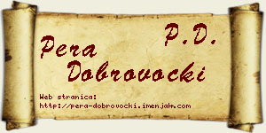 Pera Dobrovocki vizit kartica
